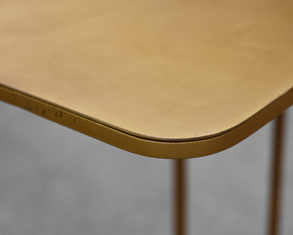 Pair of Crate & Barrel Gold Side Tables