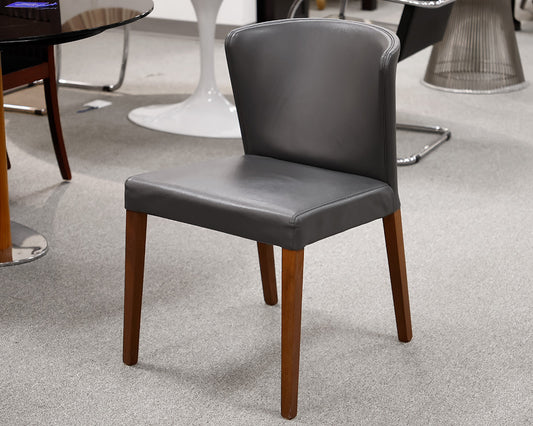 Set of 8 Crate & Barrel Leather Dining Chairs