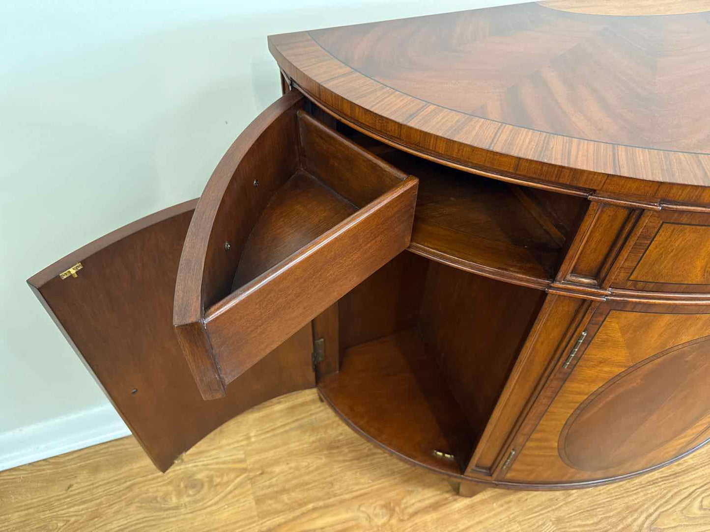 Ethan Allen Regency-Style Demi Lune Server