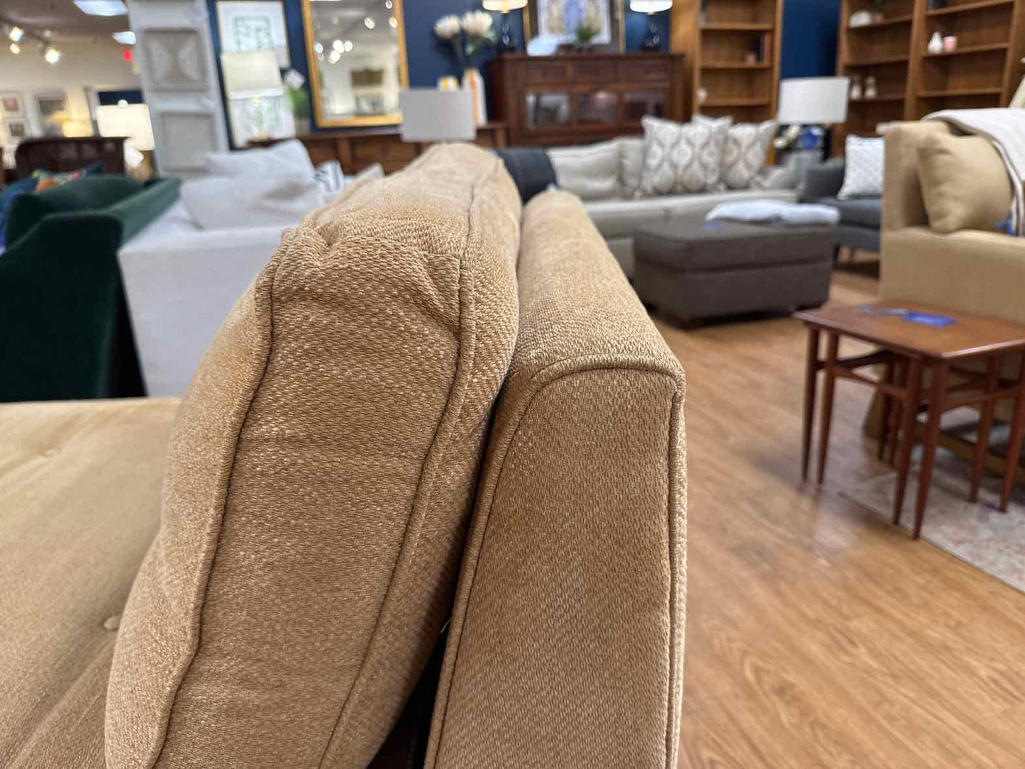 Tufted Chaise Lounge in Gold