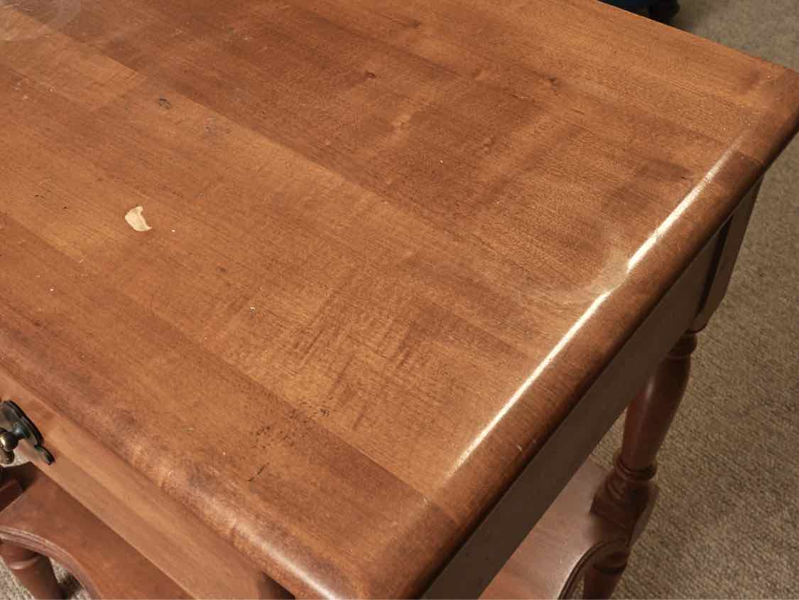 Maple 1 Drawer & Lower Shelf Nightstand