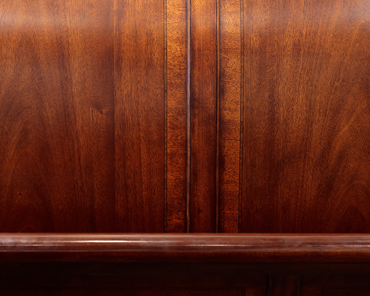 Queen Cherry Sleigh Bed Frame
