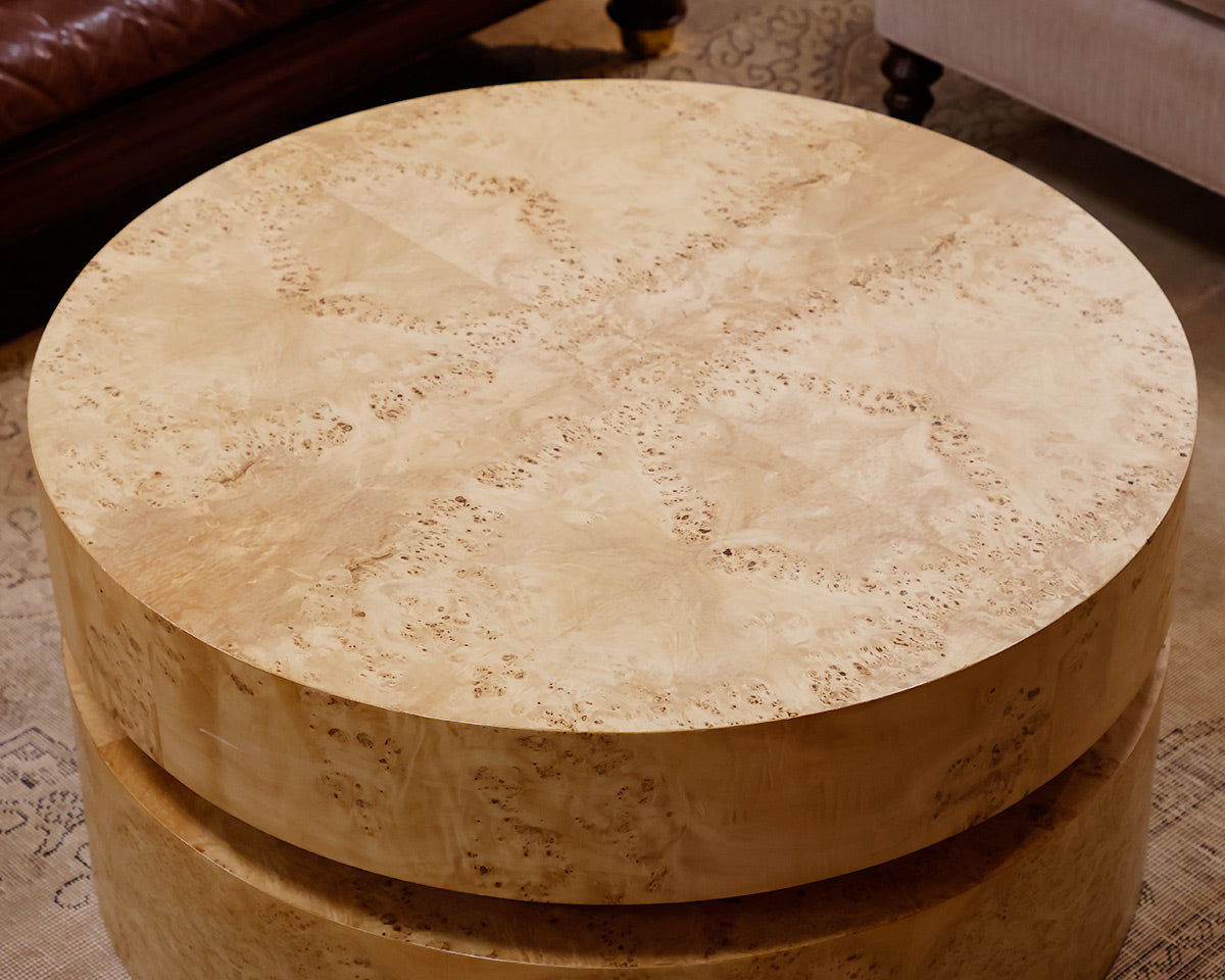 Mont Blanc Mixed Circles Burl Coffee Table