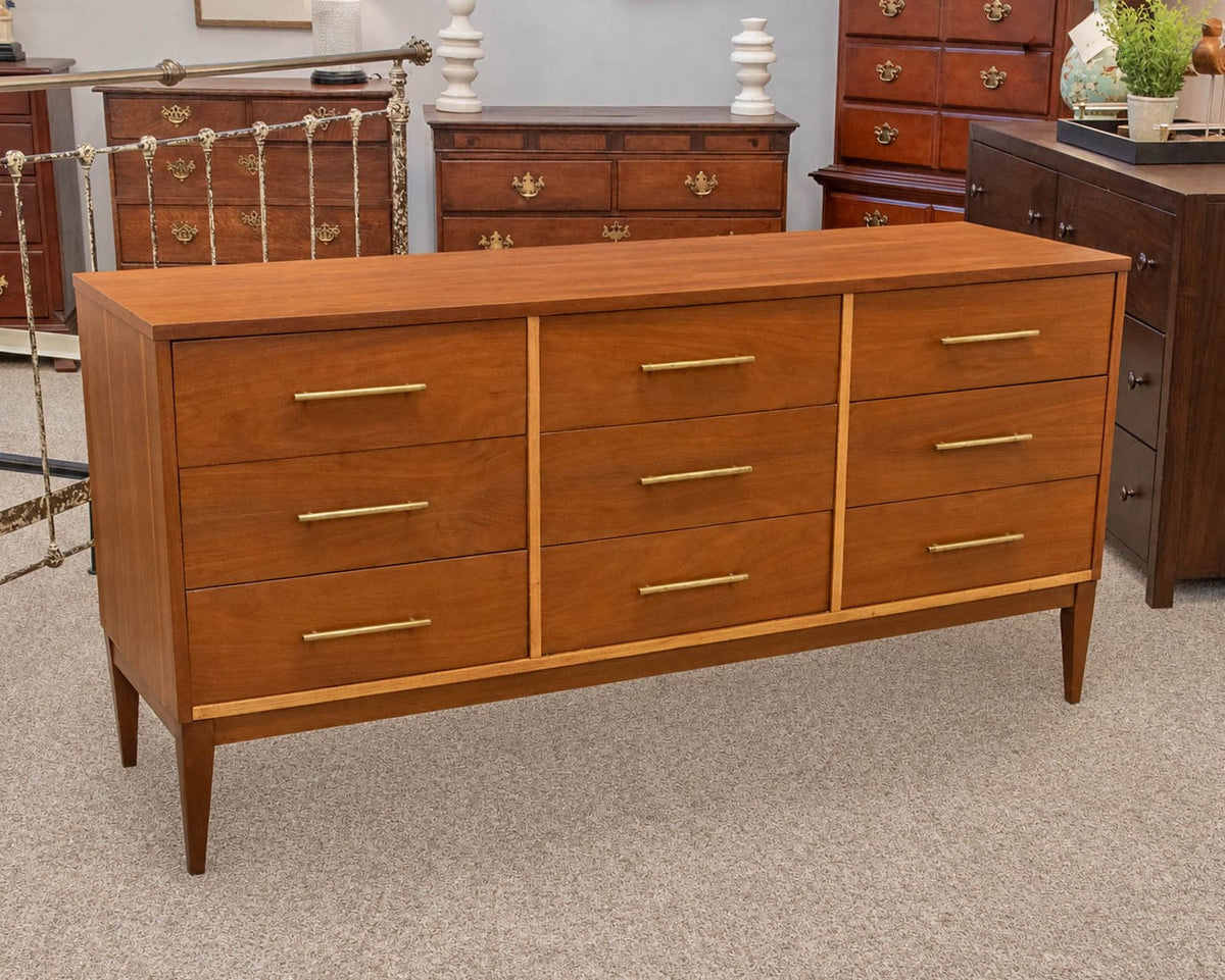 Dixie Furniture Mid-Century Modern 9-Drawer Dresser