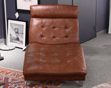 Caramel Bonded Leather Chaise