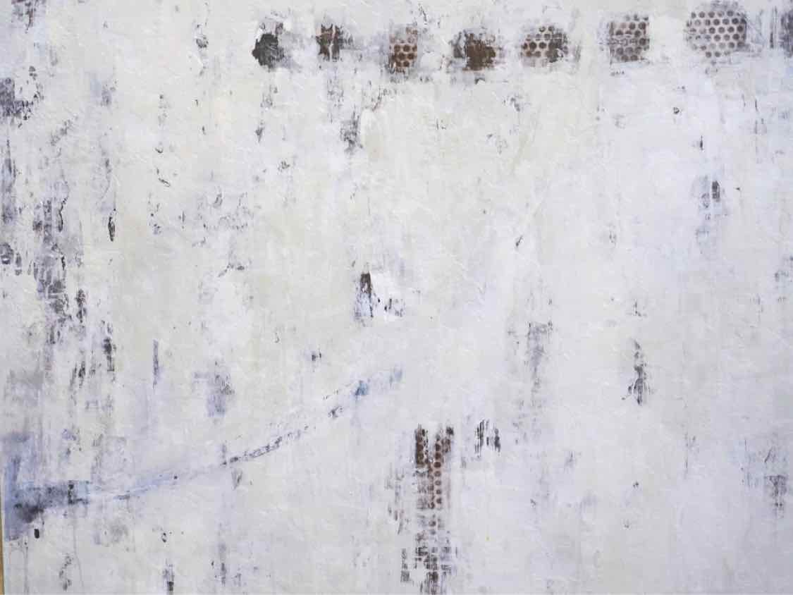Cream and Brown Abstract Canvas Print