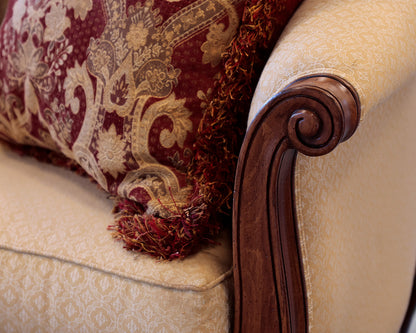 Ethan Allen French Louis XV Camelback Sofa