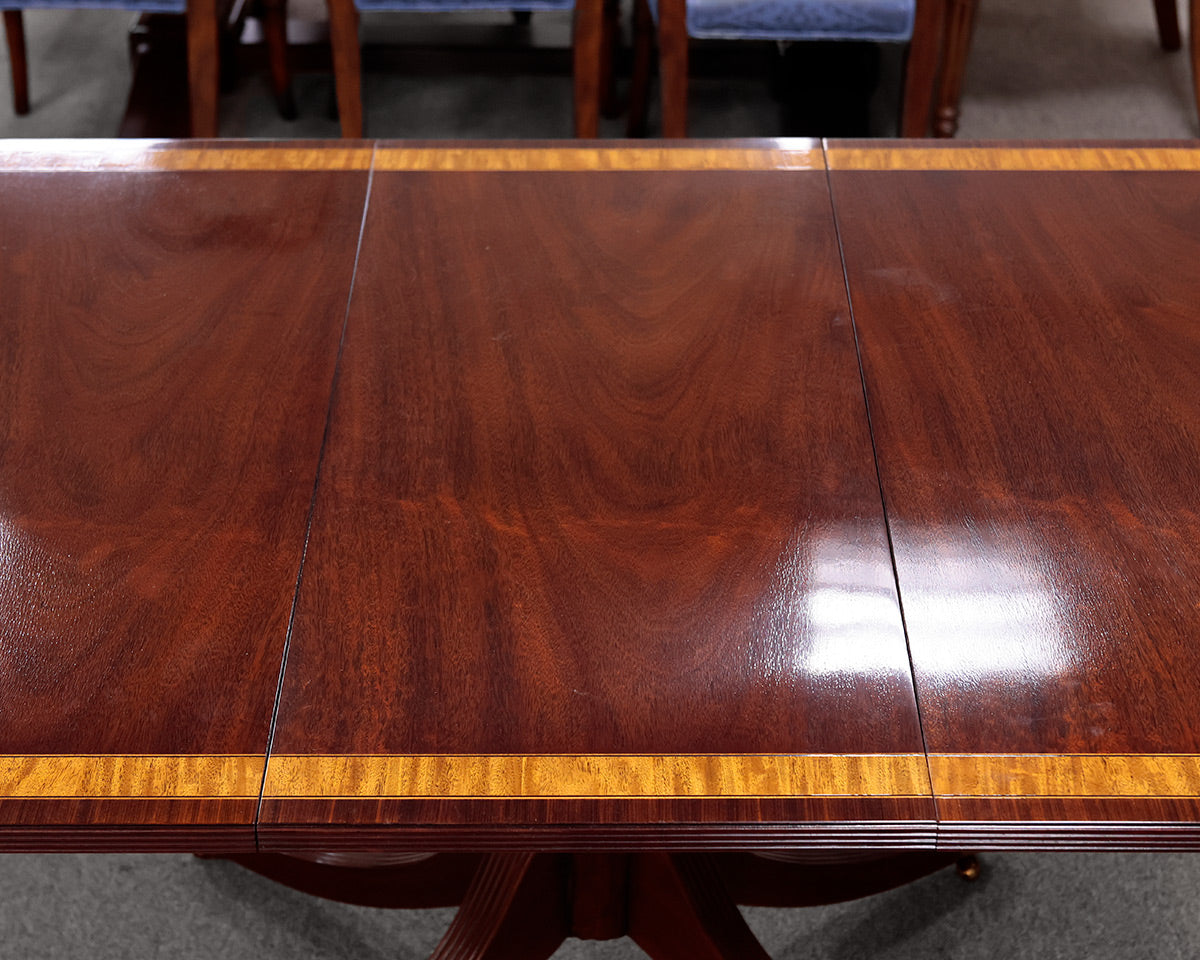 Stuart Swan Traditional Banded Mahogany Dining Table