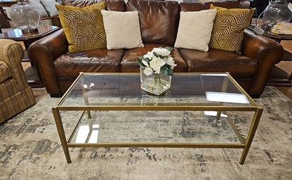 Glass Top Rectangular Cocktail Table