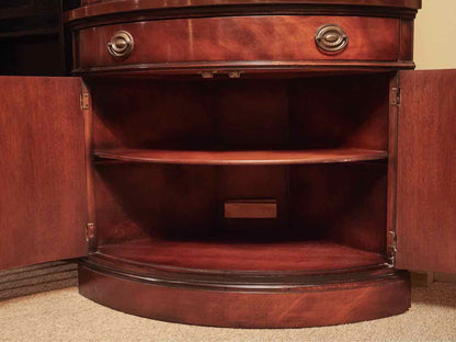 Drexel Mahogany 2 Glass Curved Door 1 Drawer Lower Doors  China Cabinet