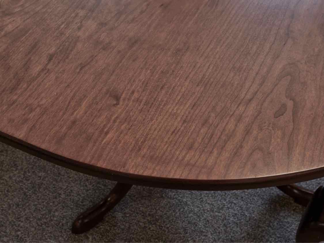 Eldred Wheeler Cherry Double Pedestal Dining Table & Set of Six Chairs