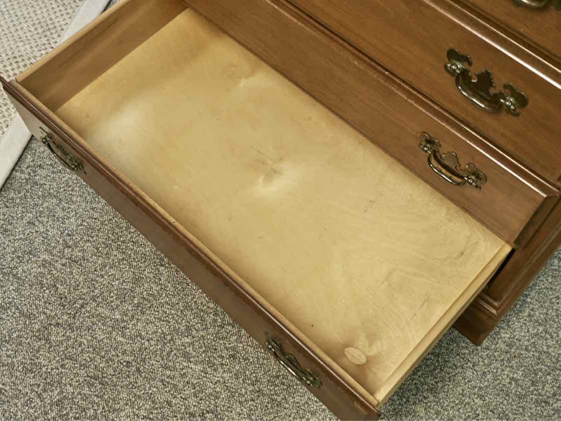 Heywood Wakefield Rock Maple 4 Drawer Accent Chest with Pull Out Shelf