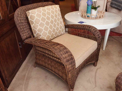 Set of Hampton Bay 'Beacon Park' 3 Season Wicker ,Sofa,Pair of Chairs & Ottoman