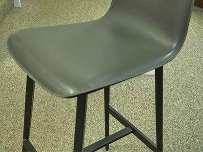 Room & Board Hirsch Set of 3 Bar Stools in Grey Leather