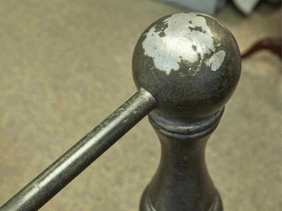 King Pewter Grey Finish Metal Bed