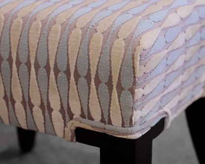 Pair of Custom Dark Legged Ottomans