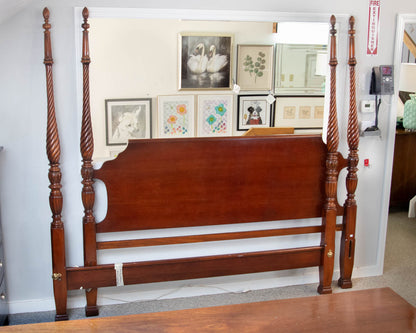 Lexington Carved Four Poster King Bed in Cherry