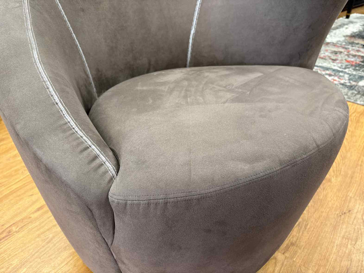Pair of Asymmetrical Spiral Swivel Chairs
