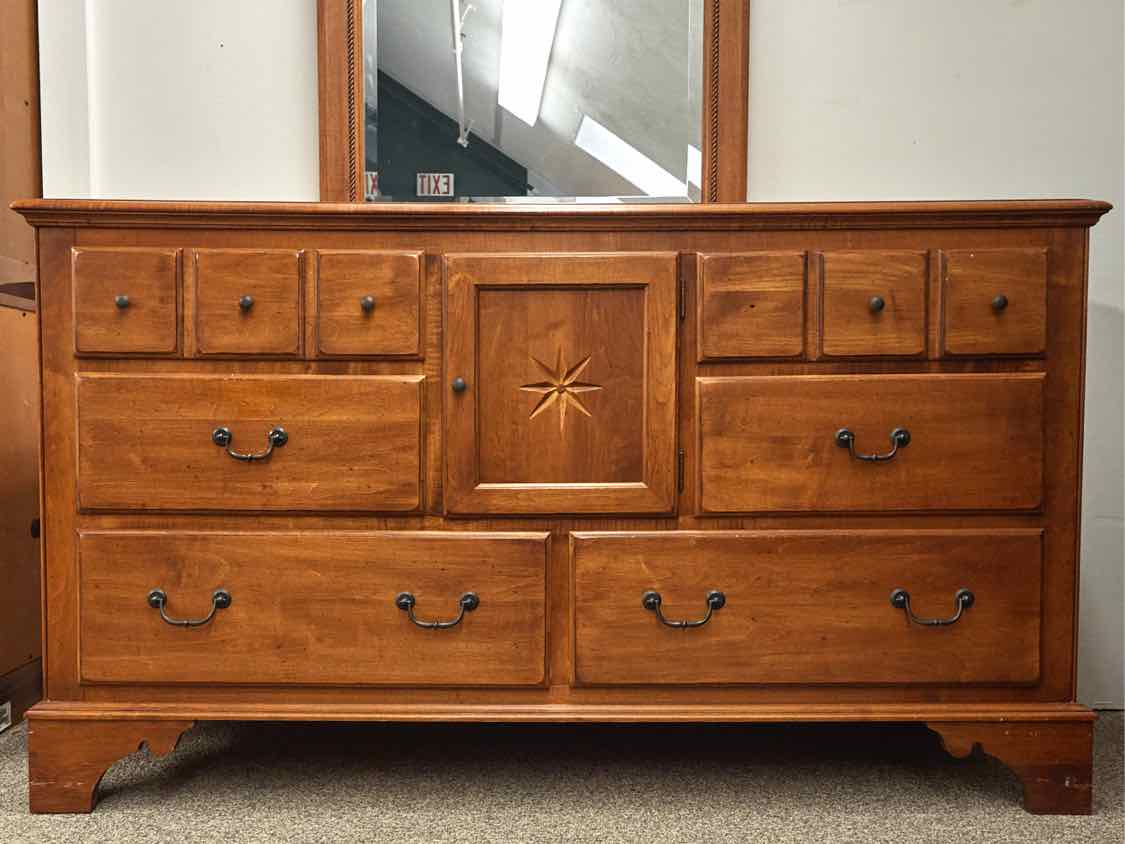Ethan Allen'Country Crossing' Maple 6 Drawer & 1 Door Dresser