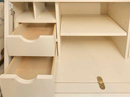 American Drew Ivory Finish 3 Drawer 1 File Drawer  2 Doos Secretary Desk