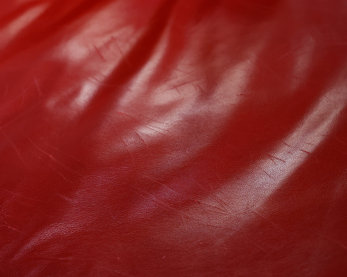 Custom Arhaus Red Leather Sectional