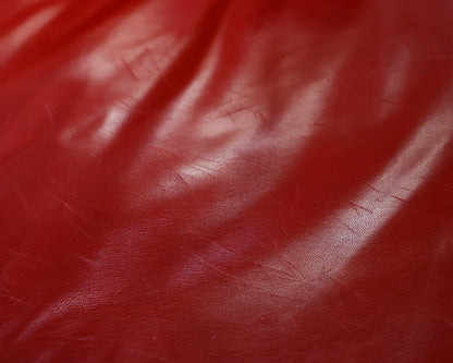 Custom Arhaus Red Leather Sectional