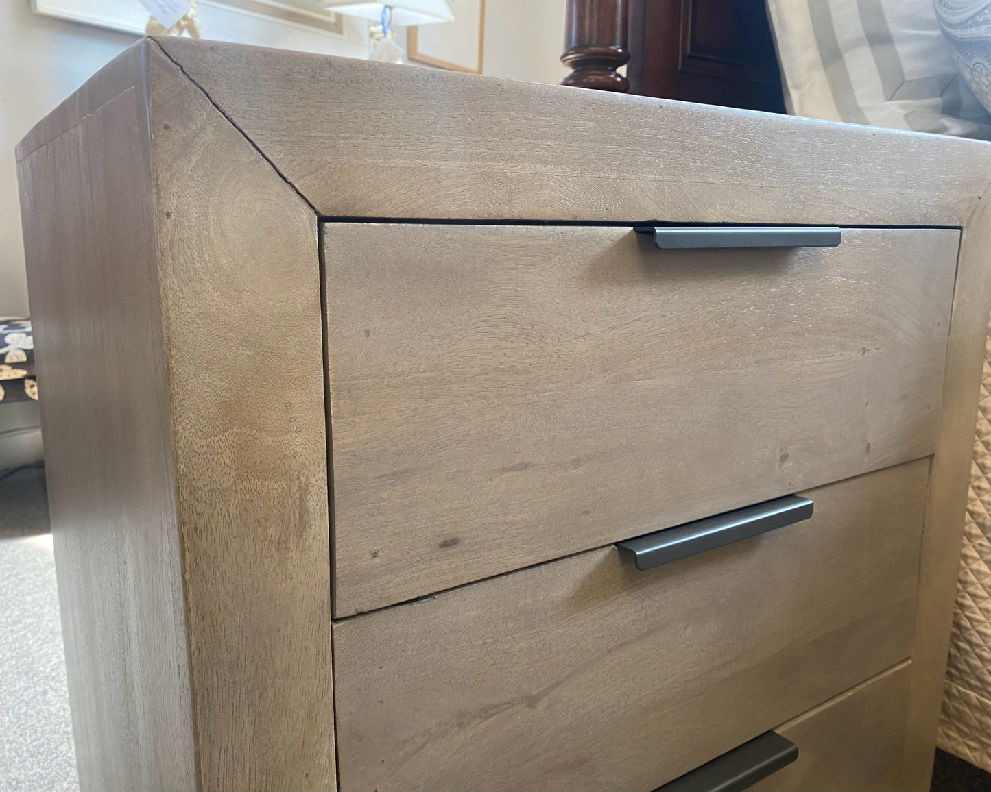 Alder & Tweed 'Holden' 3 Drawer Nightstand in Driftwood Finish