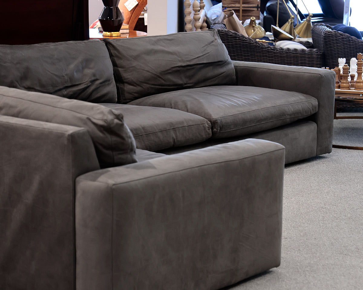 Arhaus "Kipton" Nubuck Leather Sectional