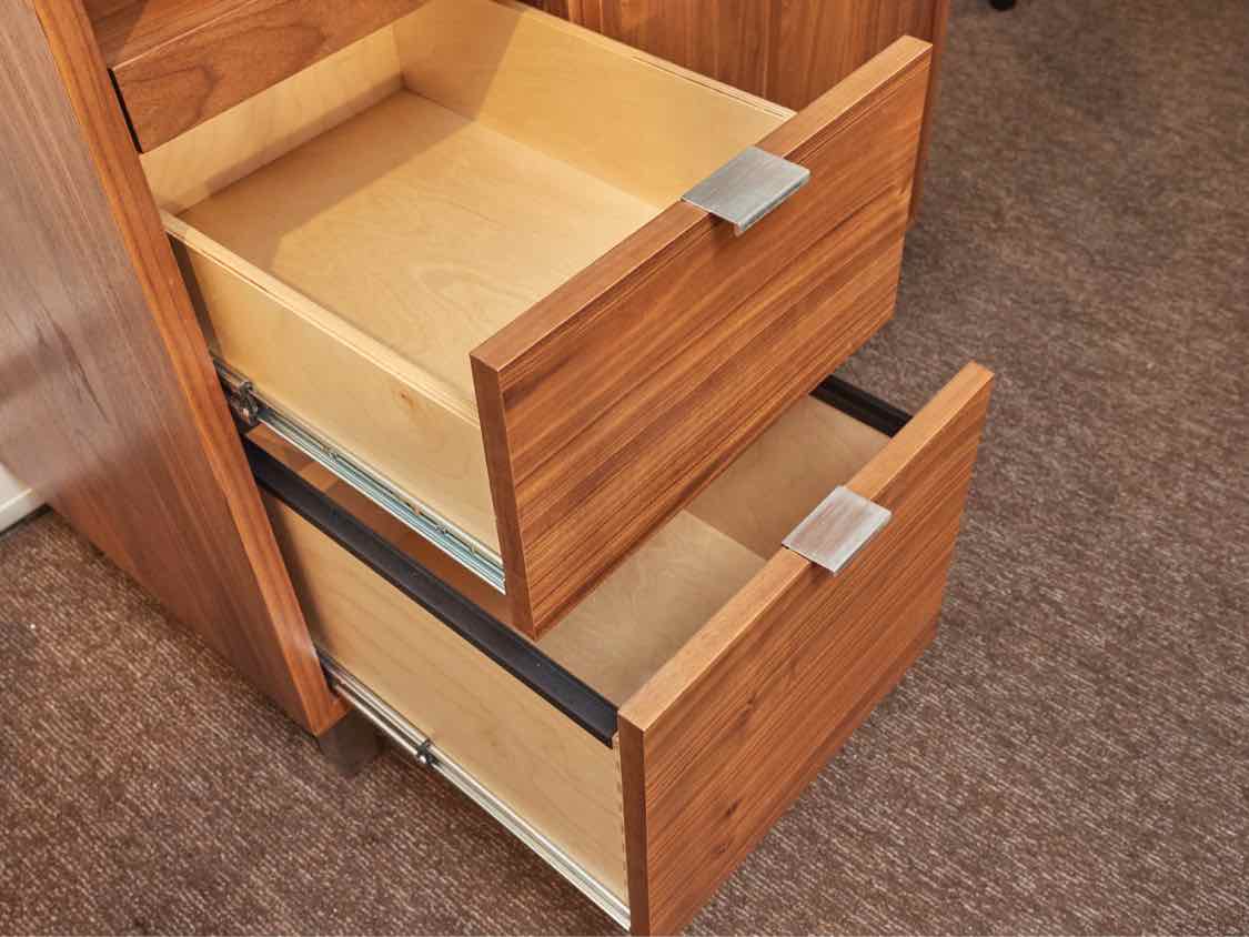 Room & Board  Walnut ' Copenhagen' 1 Drawer/ File Drawer & Door Office Console