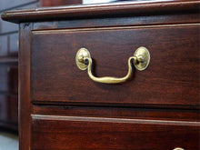 Drexel Mahogany 2 Drawer Nightstands with Hepplewhite Brass Pulls