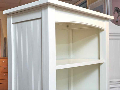 White 3 Shelf Bookcase with Beadboard Sides