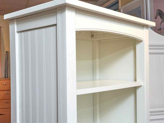 White 3 Shelf Bookcase with Beadboard Sides