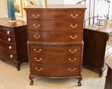 Mahogany 6 Drawer Chest with Carving & Ball& Claw Feet