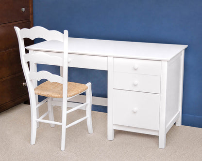 Vermont Tubbs White Finish Four Drawer Desk W/ Chair