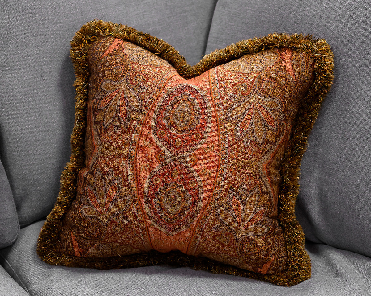 Custom Paisley Square Accent Pillow