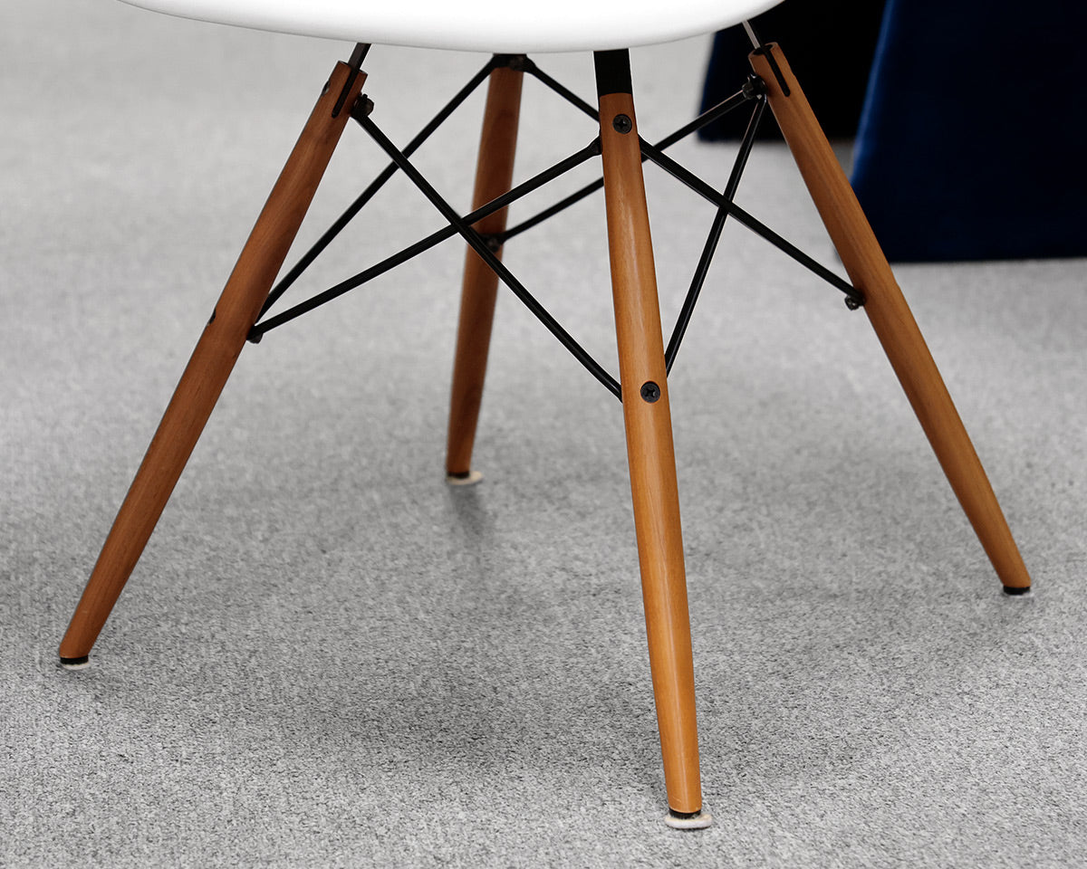 Set of 8 Eames Plastic Molded Dining Room Chairs