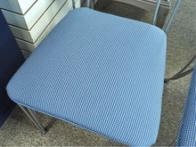 Set of 2 Blue Upholstered Dining Chairs Dining Chairs
