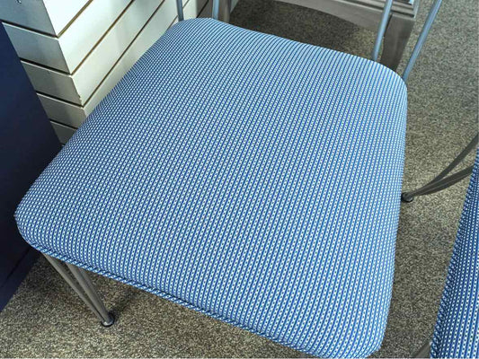 Set of 2 Blue Upholstered Dining Chairs Dining Chairs