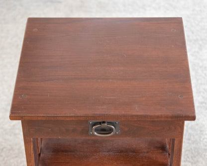Pair of Mission Style Oak Nightstand