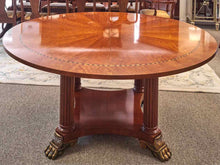 Henredon Regency 60" Round 4 Column Pedestal Dining Table