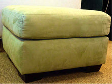 Celery Green Micro Fiber Upholstered  Ottoman