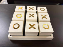 3D Cube Bone & Gold Tic-Tac-Toe