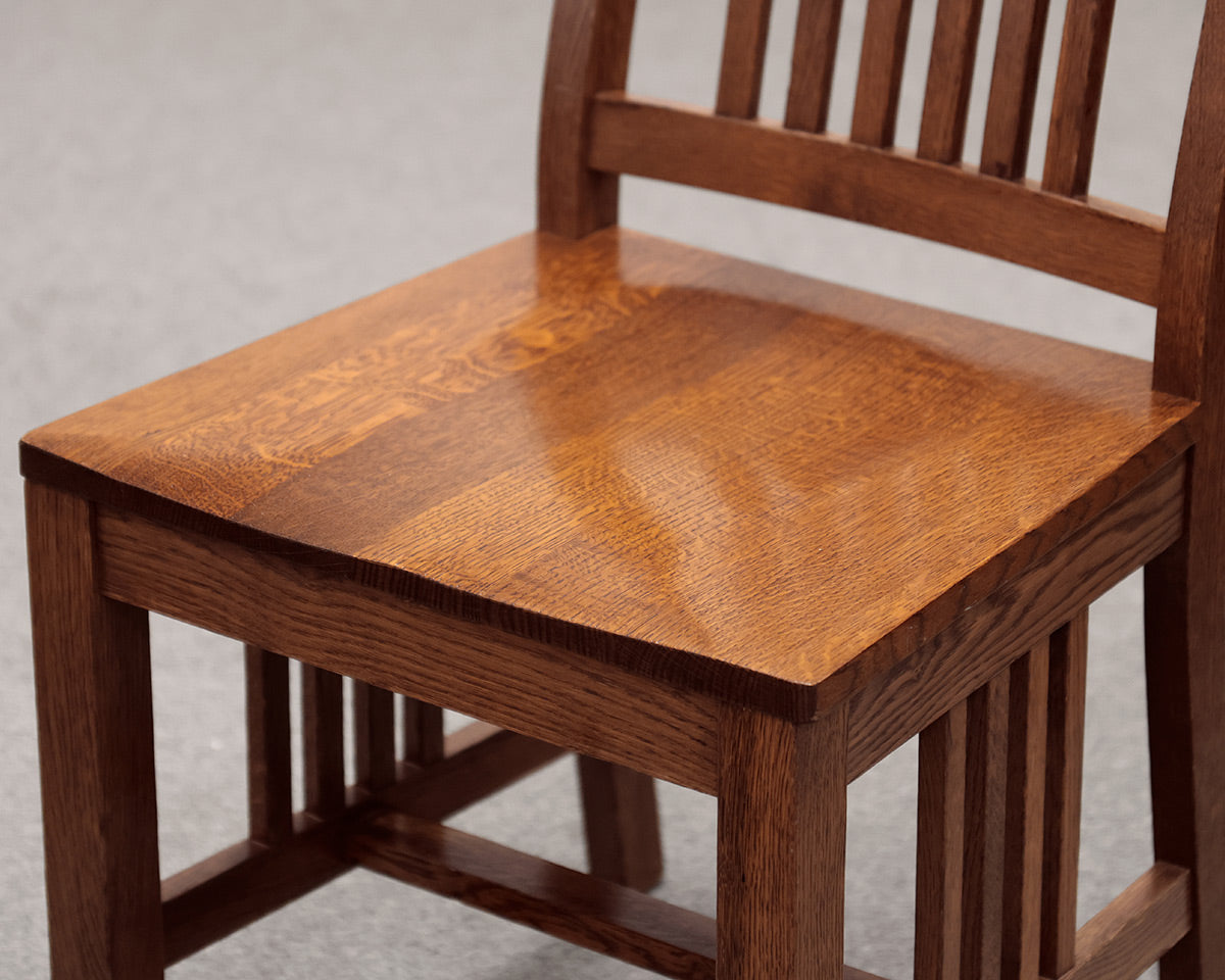 Oak Mission Style Table & 8 Chair Set