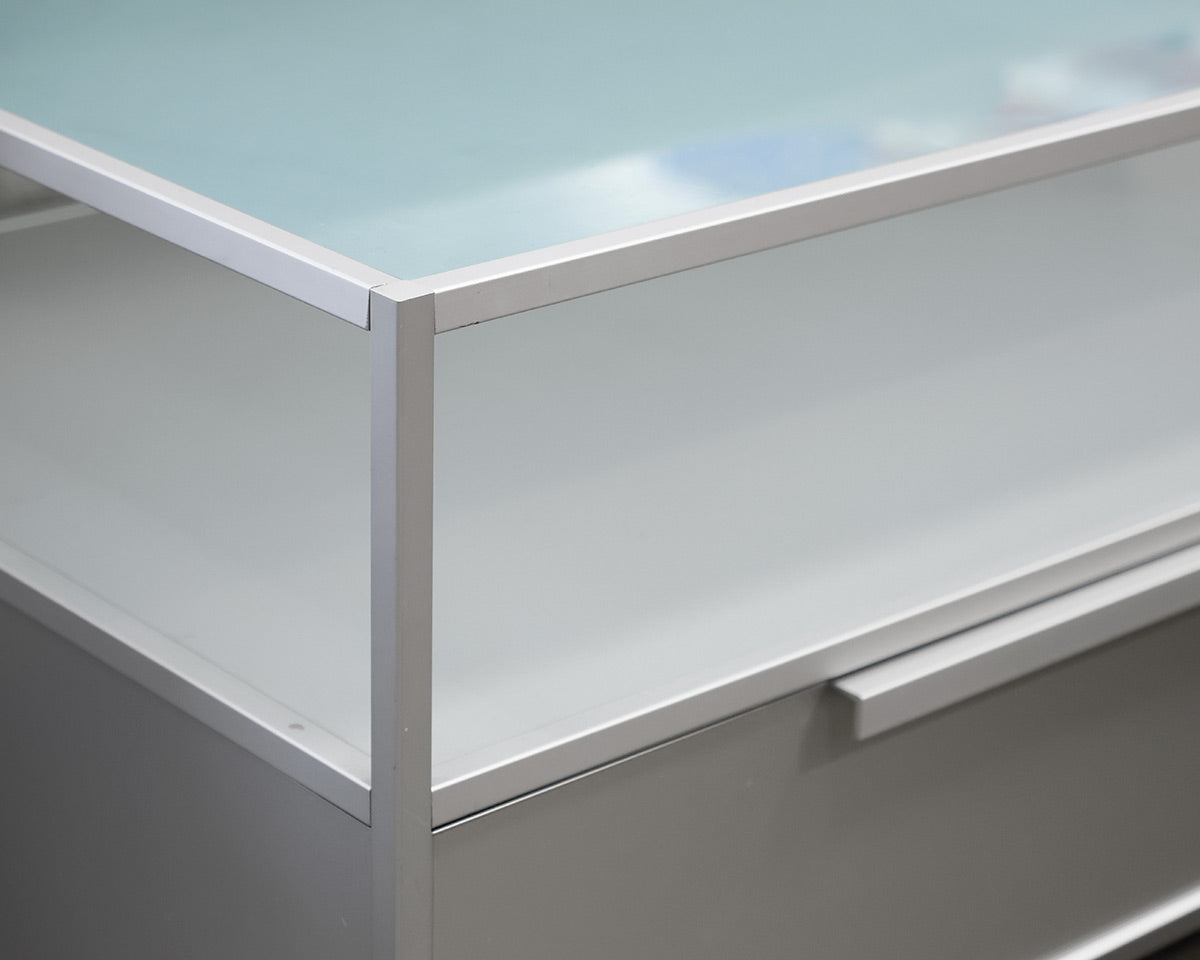 Frosted Glass Media Console