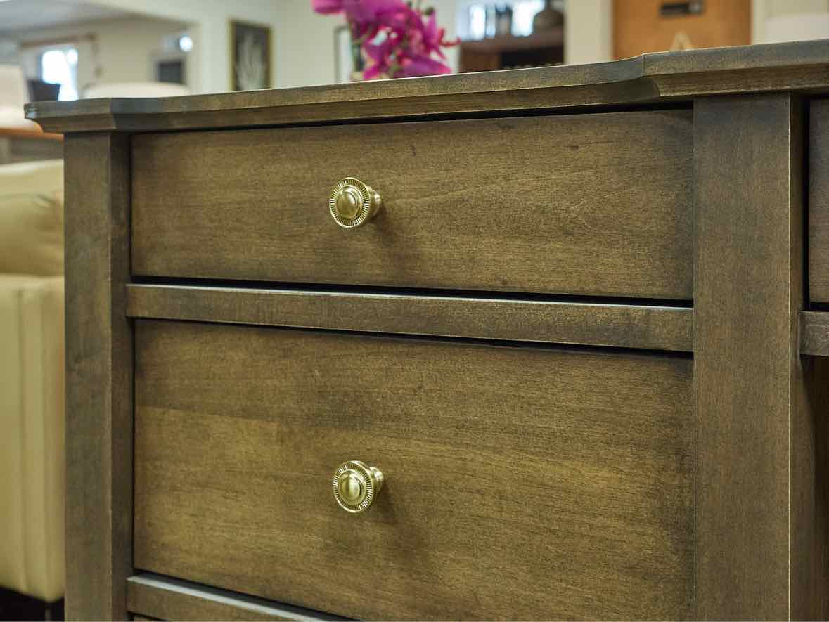 Gat Creek"Monaco" Maple Desk in Classic Bean Finish with 7 Drawers