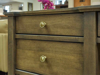Gat Creek"Monaco" Maple Desk in Classic Bean Finish with 7 Drawers