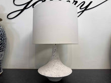 White Speckled Table Lamp