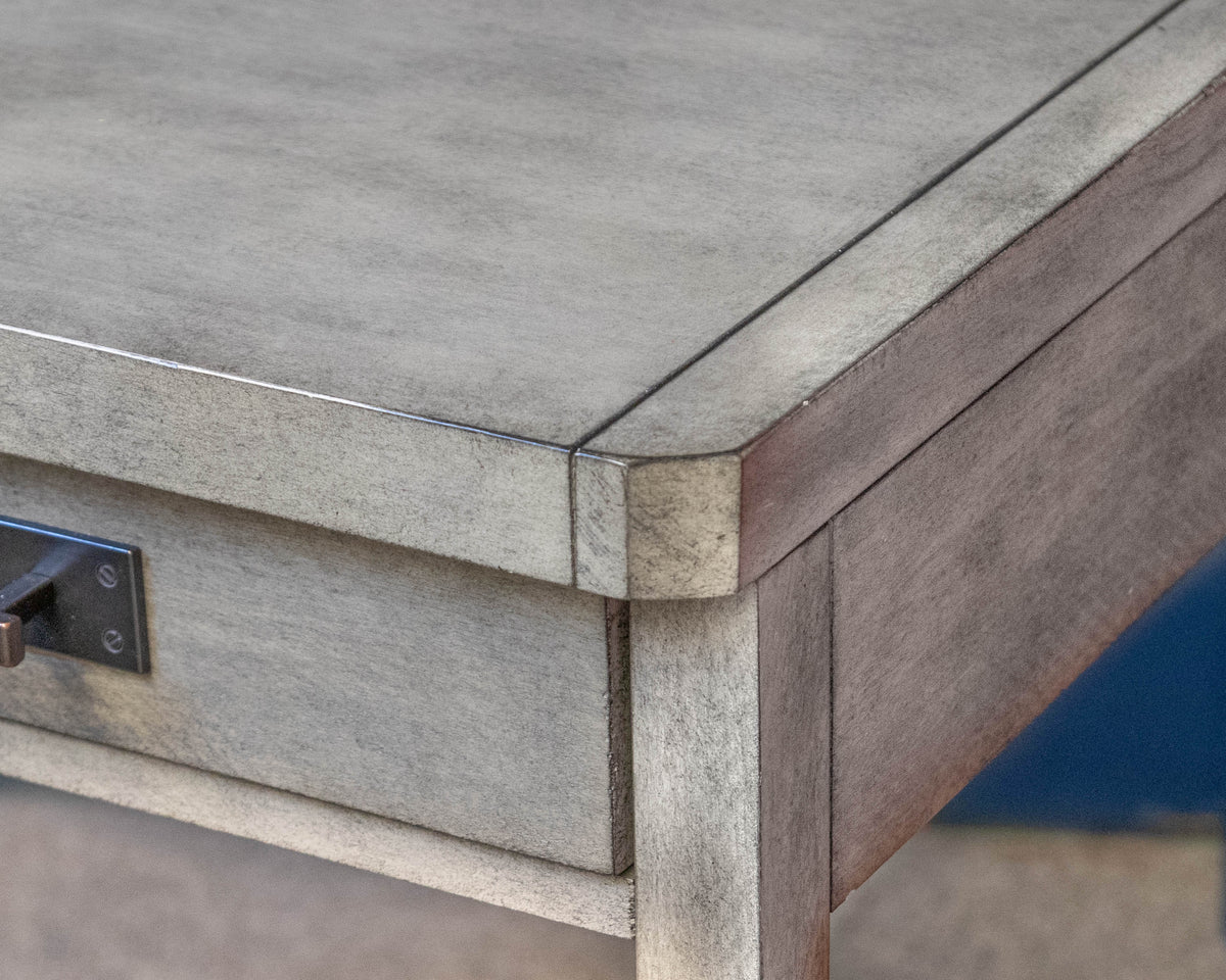 Pottery Barn Light Charcoal Finish 1 Drawer  Desk