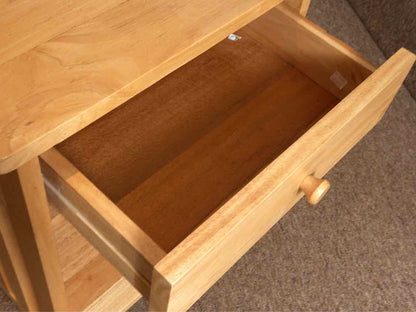 Pair Of Mission Style  Natural Maple 1 Drawer& Shelf Nightstands