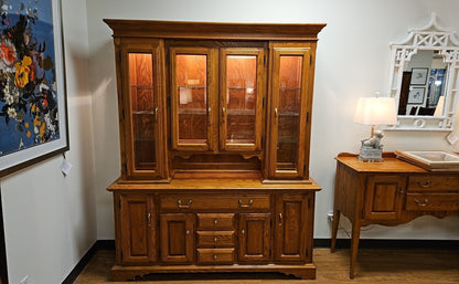 S.Bent & Bros. Ash Server w/ Lighted Hutch